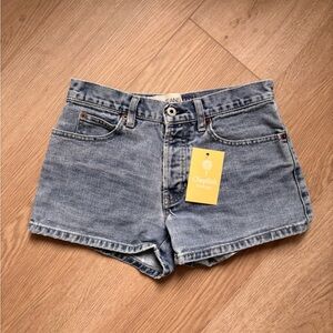 GAP Y2K Light-Wash Micro Shorts